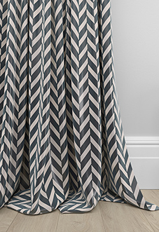 Chevron Stripe, Charcoal - Made to Measure Curtains